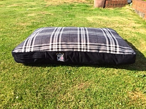 Bean Dog Duvet Mattress Check Balmoral Charcoal