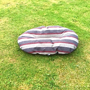 Oval Cushions For Baskets Stripe Mayfair Granite - Various Sizes