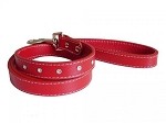Dog Doza Diamante Leather Dog Leads - Choose Colour
