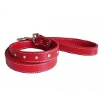 Dog Doza Diamante Leather Dog Leads - Choose Colour