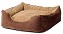 Brown Suede & Cord Lounger Dog Bed with Inner Cushion 33