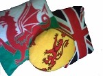 Union Jack or Welsh Flag or Scottish Flag Bed Fleecy Bed Doza Memory Foam With Tough Waterproof Base - Choose Type & Size